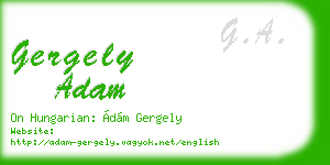 gergely adam business card